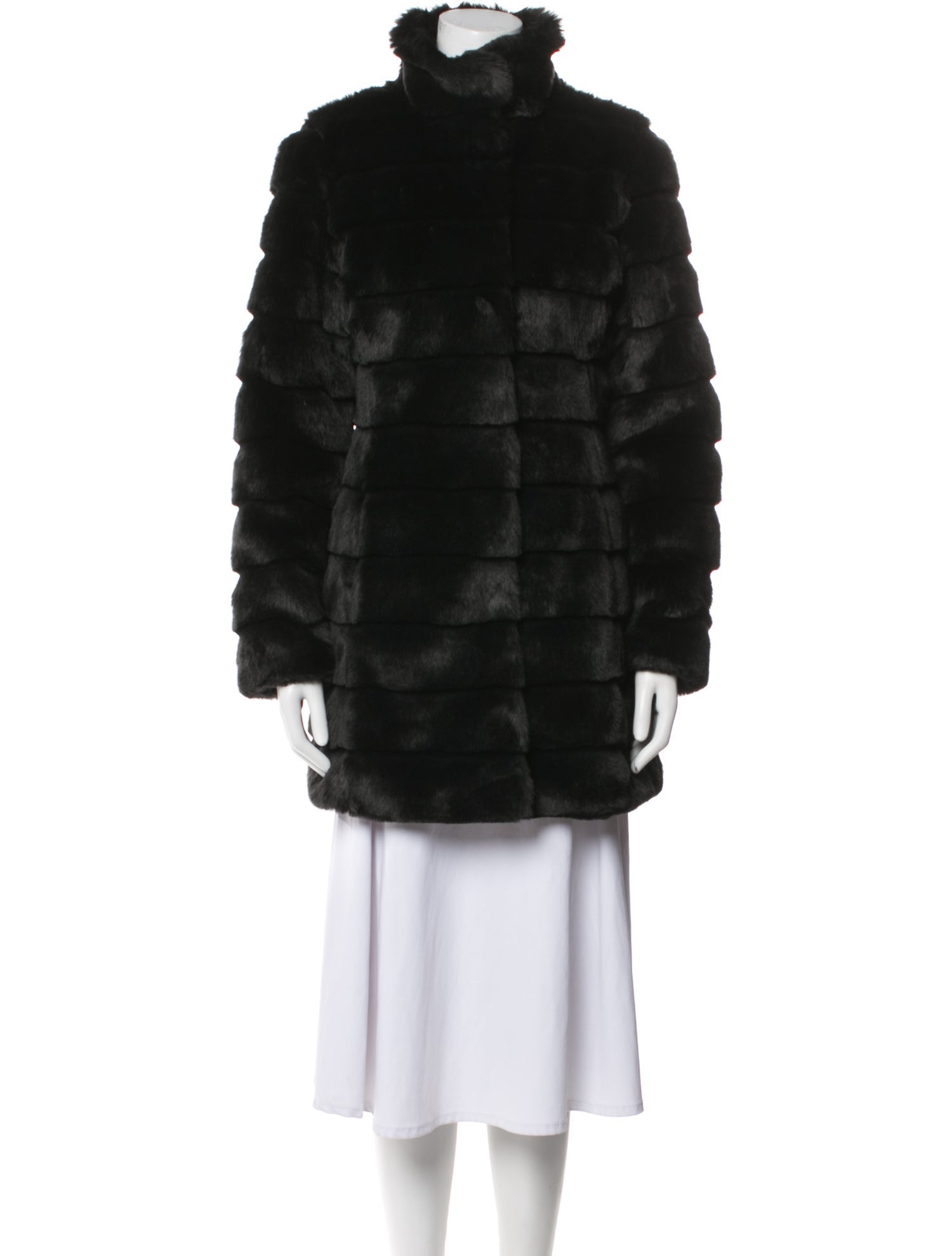Karl Lagerfeld Faux Fur Faux Fur Coat