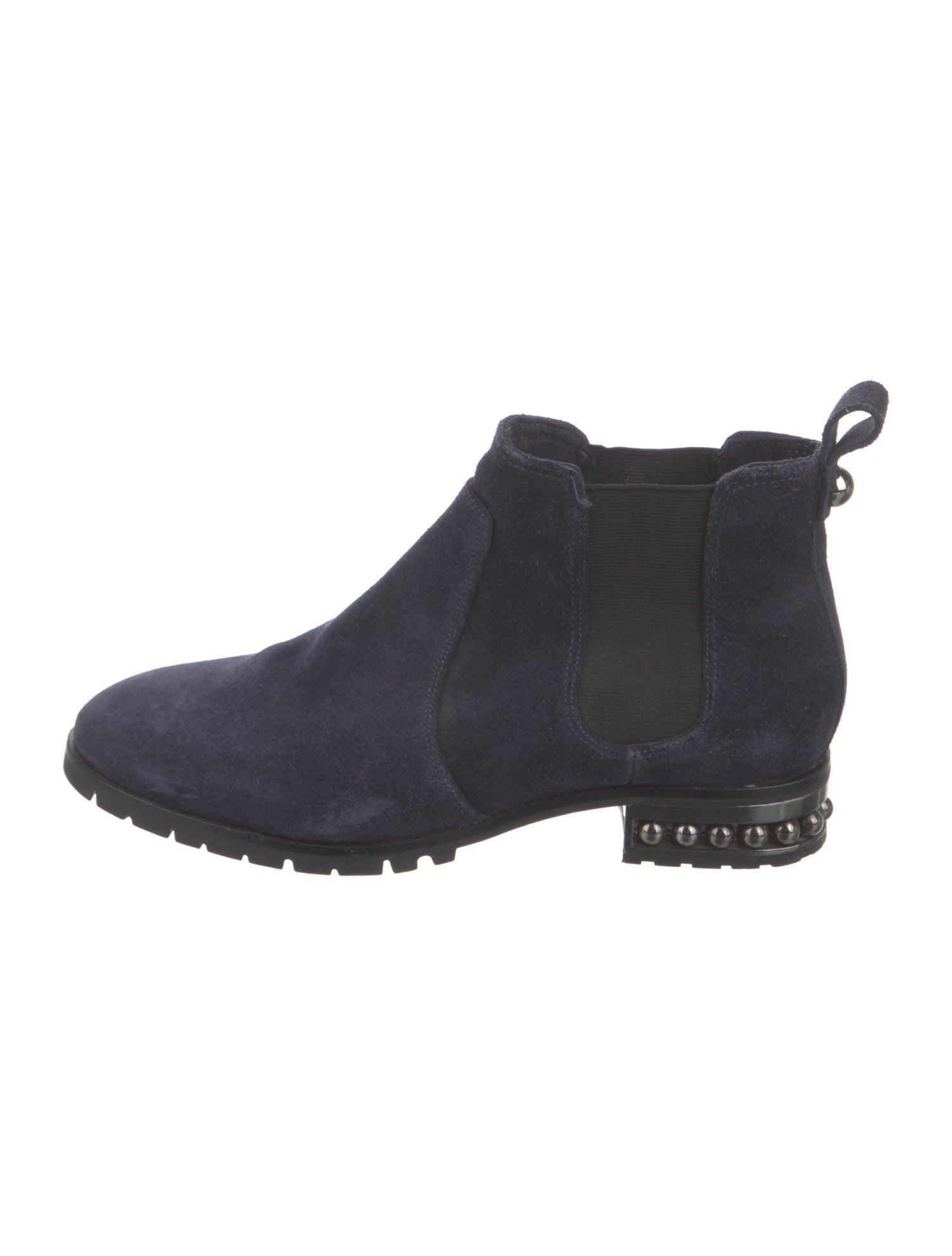 Karl Lagerfeld Suede Studded Accents Chelsea Boots