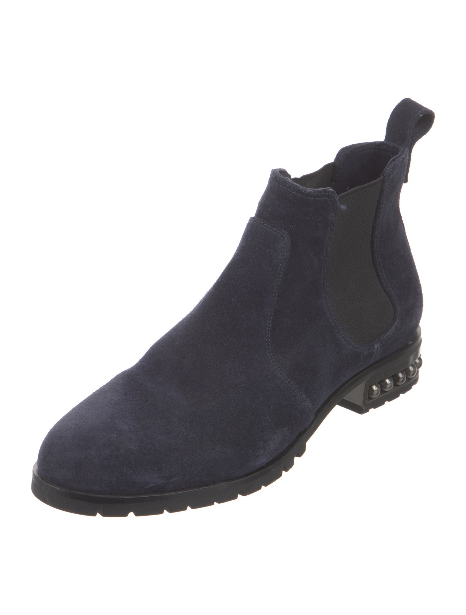 Karl Lagerfeld Suede Studded Accents Chelsea Boots