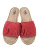 Karl Lagerfeld Suede Leather Trim Embellishment Espadrilles