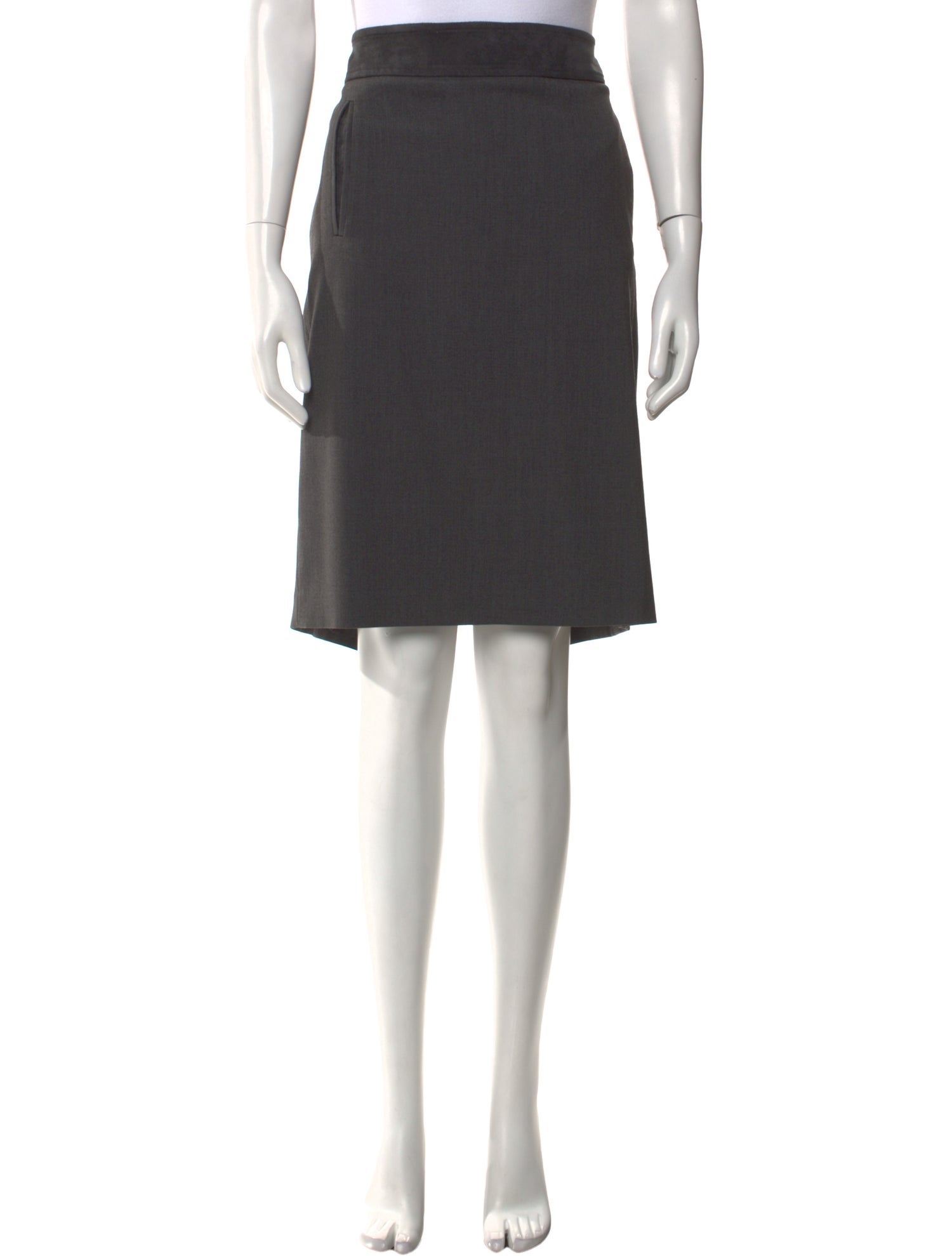 Karl Lagerfeld Pleated Accents Knee-Length Skirt