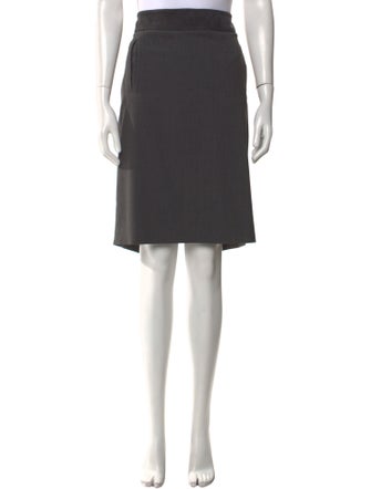 Karl Lagerfeld Pleated Accents Knee-Length Skirt