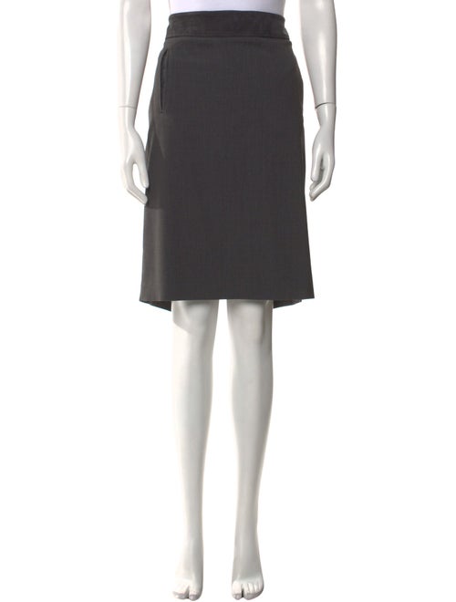 Karl Lagerfeld Pleated Accents Knee-Length Skirt