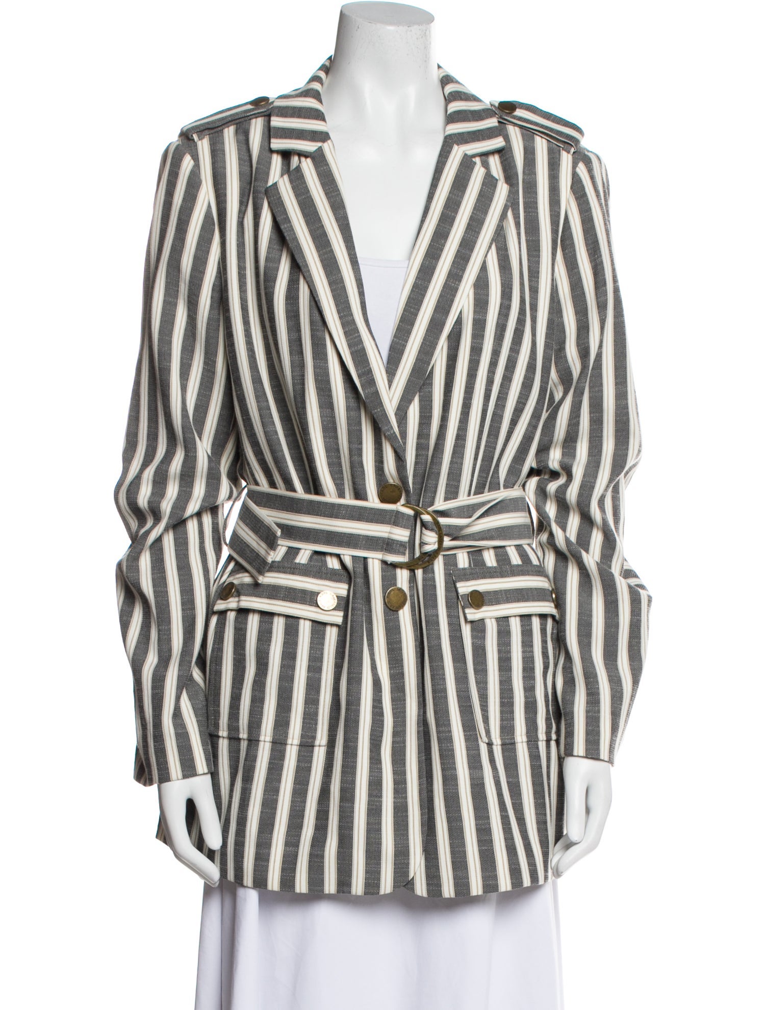 Karl Lagerfeld Striped Coat
