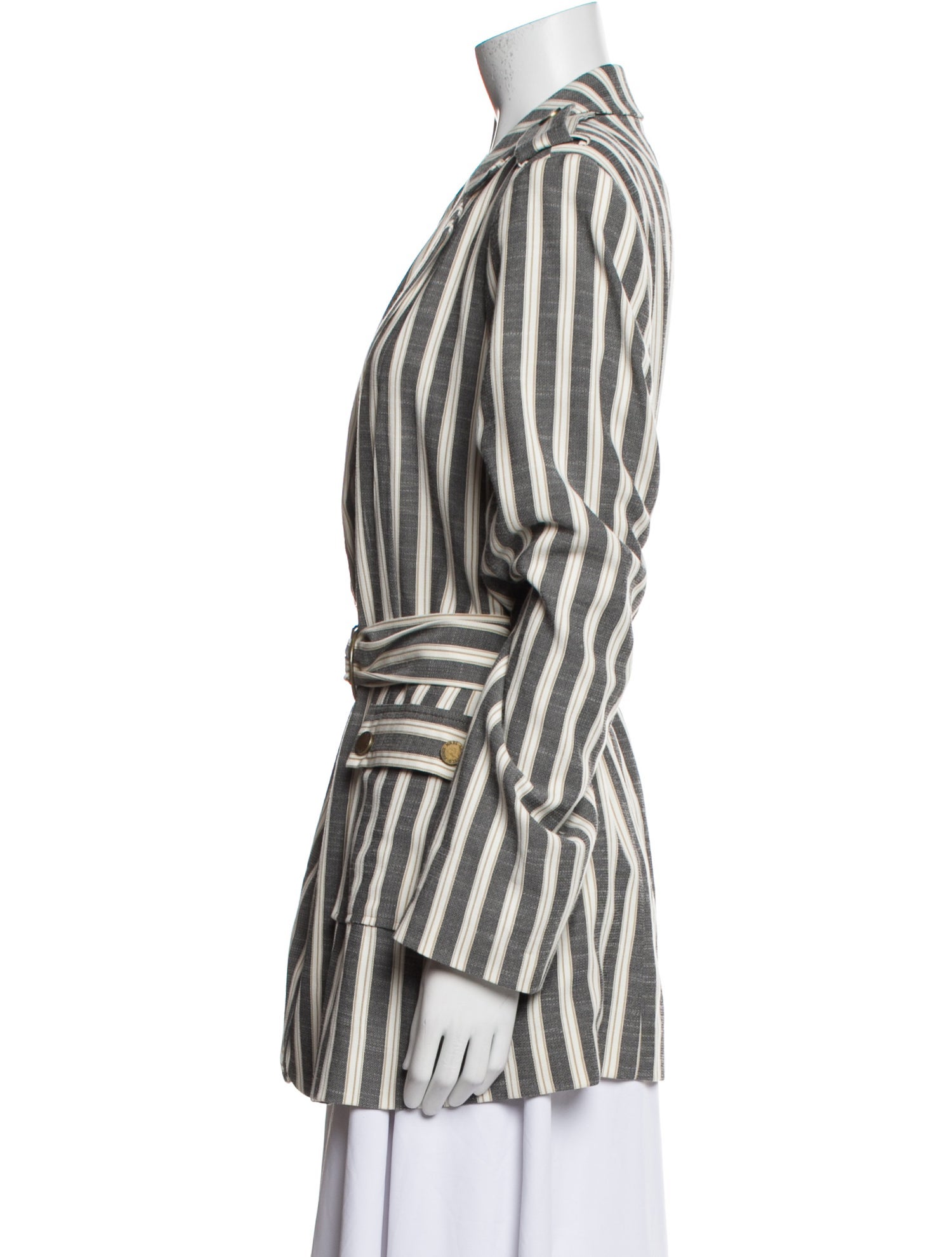 Karl Lagerfeld Striped Coat