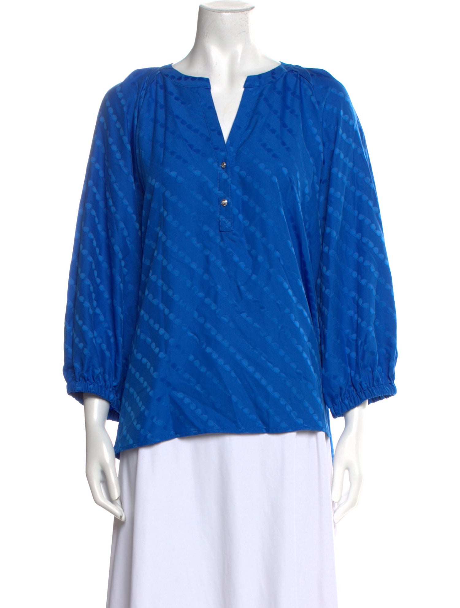 Karl Lagerfeld Striped V-Neck Blouse