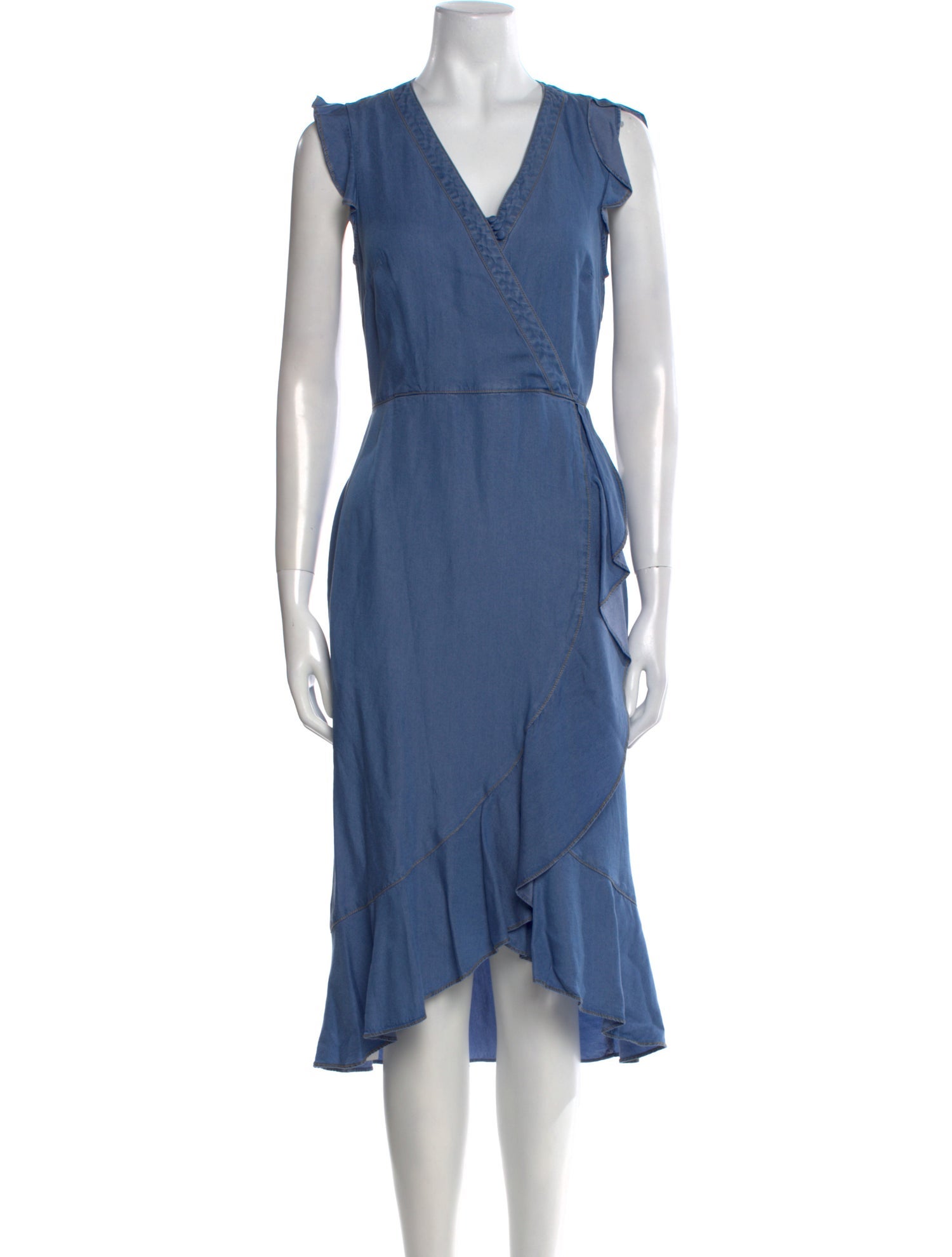 Karl Lagerfeld V-Neck Midi Length Dress w/ Tags