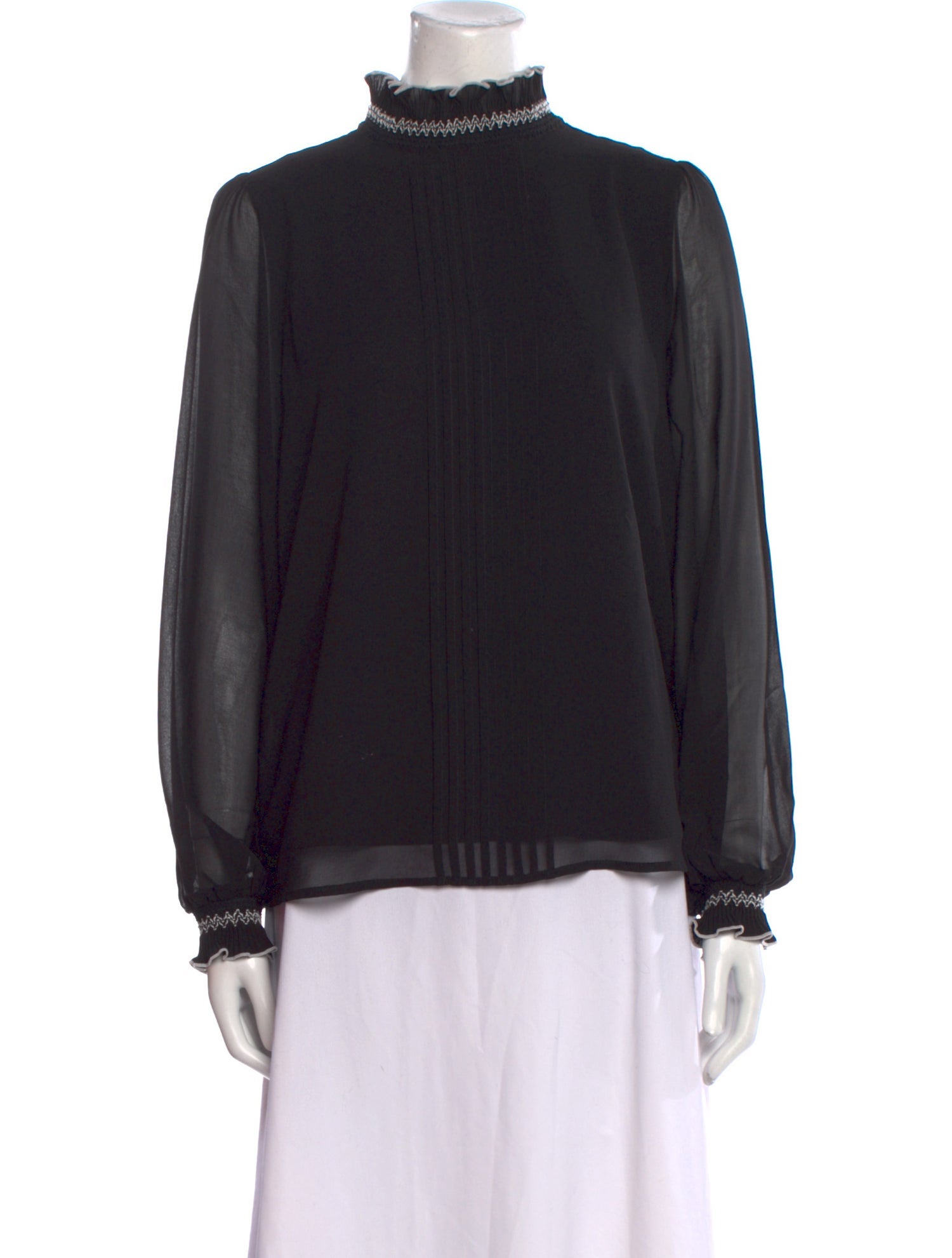 Karl Lagerfeld Mock Neck Long Sleeve Sweatshirt