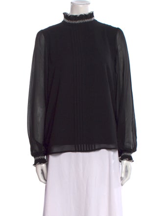 Karl Lagerfeld Mock Neck Long Sleeve Sweatshirt