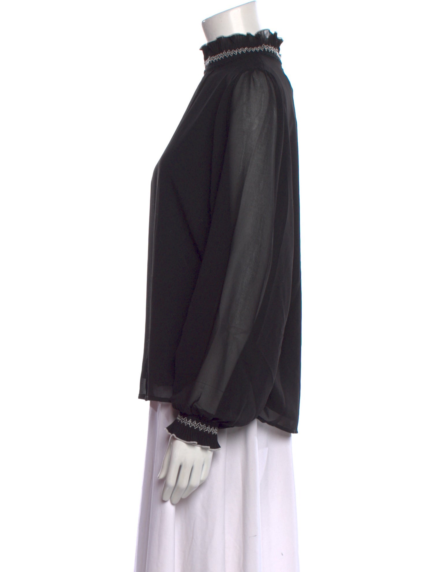 Karl Lagerfeld Mock Neck Long Sleeve Sweatshirt