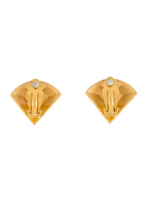 Karl Lagerfeld Triangle Clip-On Earrings