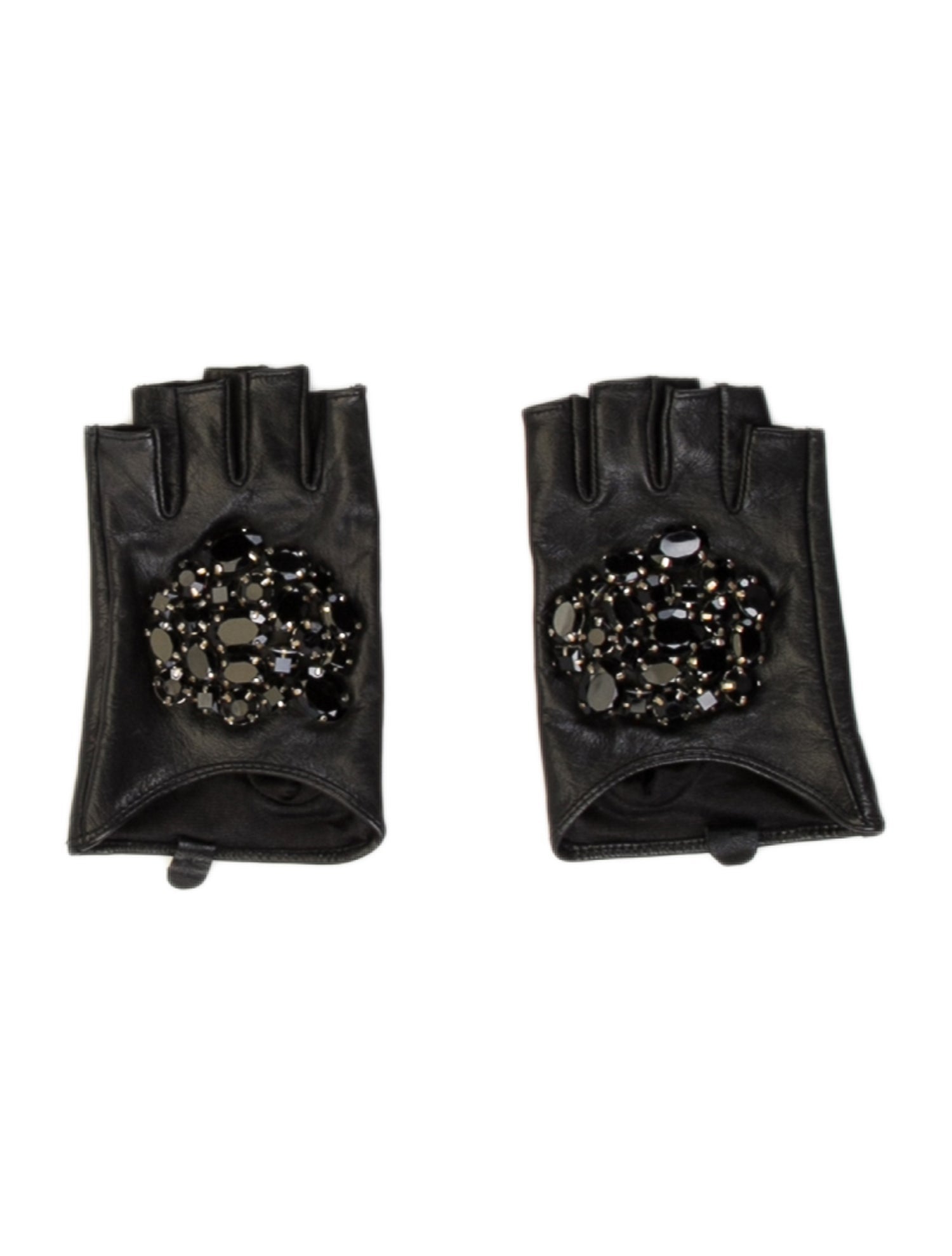 Karl Lagerfeld Fingerless Leather Gloves