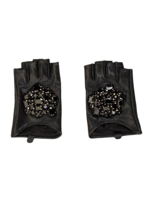 Karl Lagerfeld Fingerless Leather Gloves