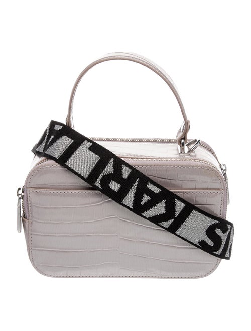 Karl Lagerfeld Embossed Leather Top Handle Bag