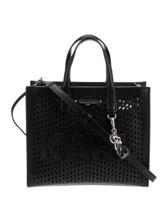 Karl Lagerfeld Leather Top Handle Bag