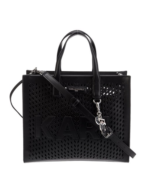 Karl Lagerfeld Leather Top Handle Bag