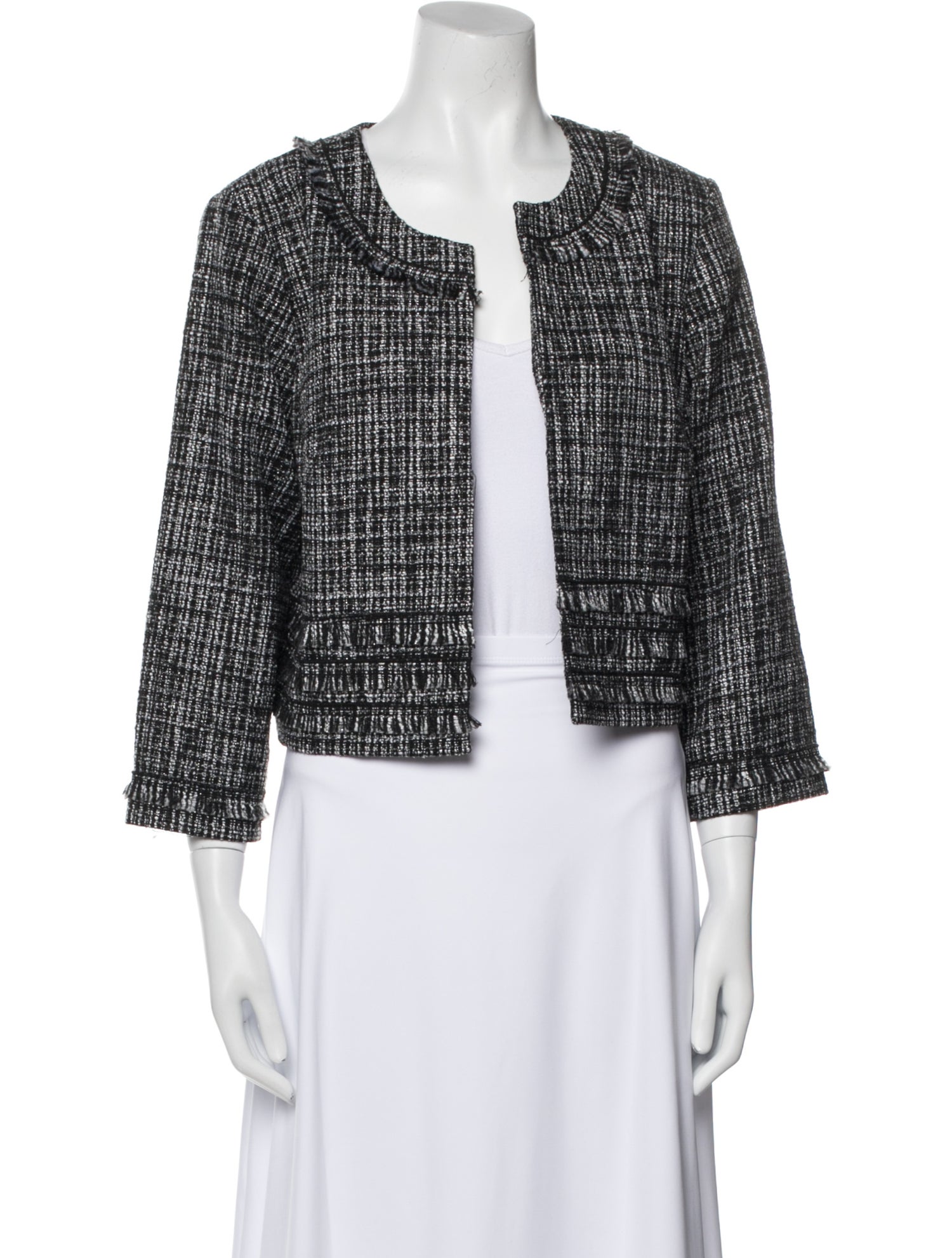 Karl Lagerfeld Tweed Pattern Evening Jacket