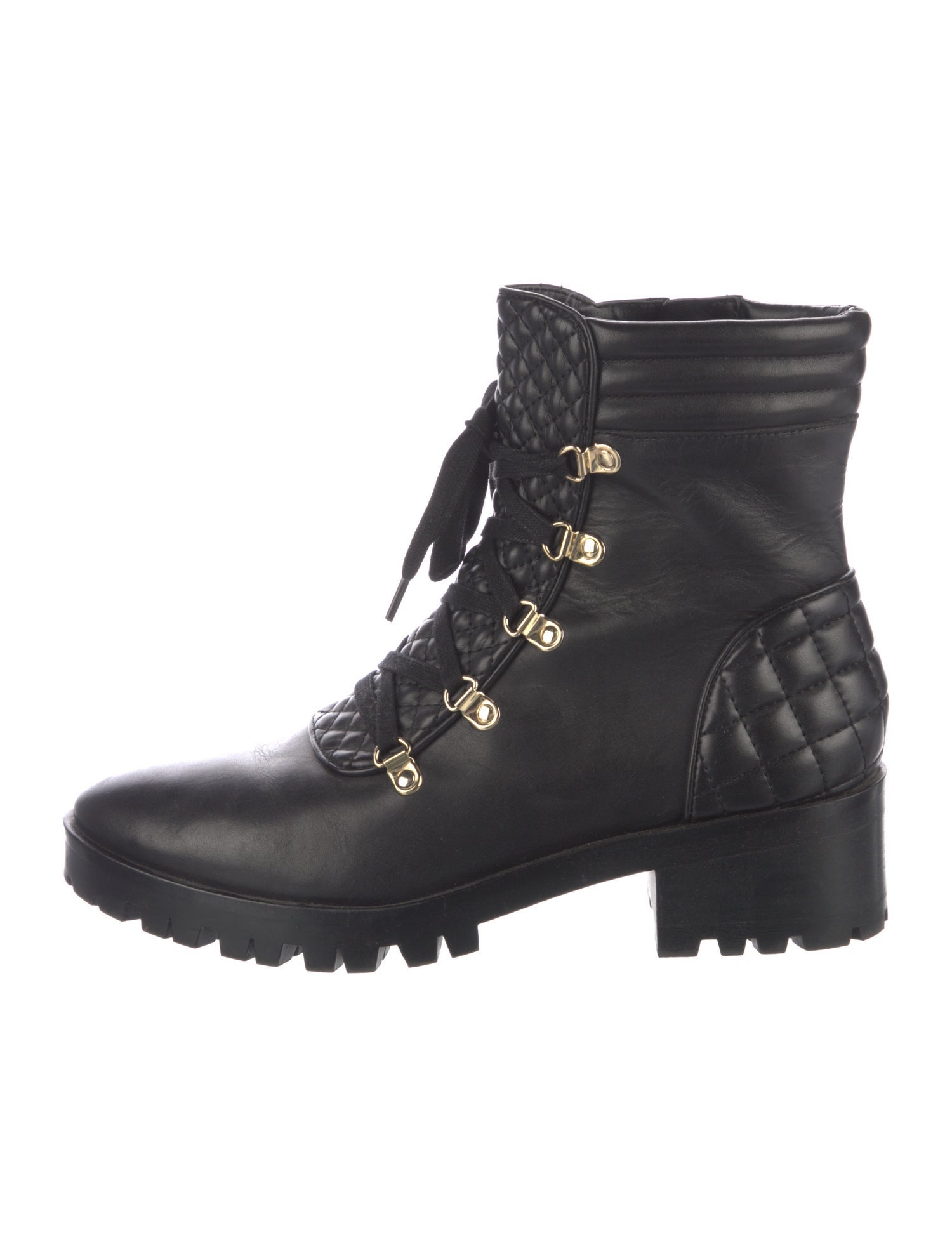 Karl Lagerfeld Leather Combat Boots