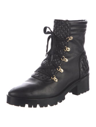 Karl Lagerfeld Leather Combat Boots