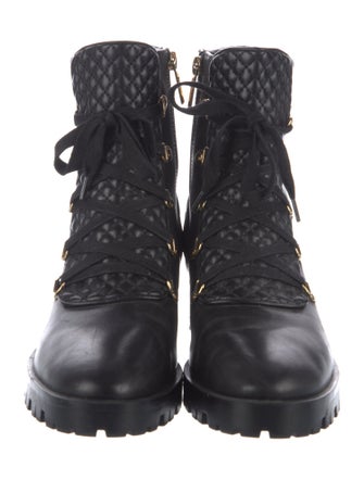 Karl Lagerfeld Leather Combat Boots