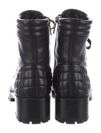 Karl Lagerfeld Leather Combat Boots