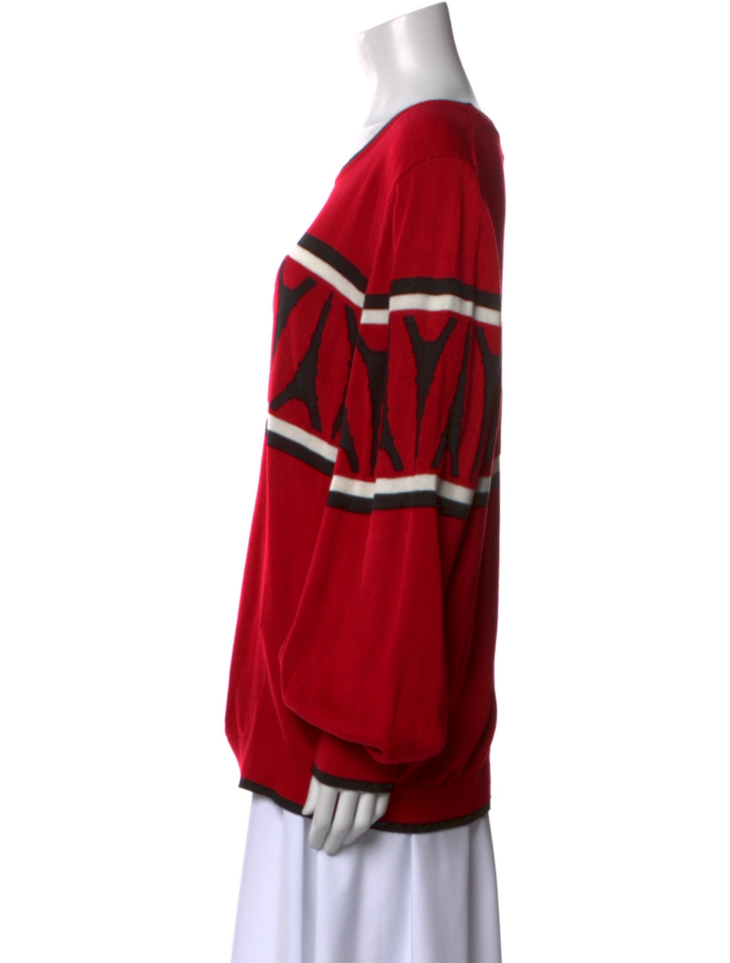 Karl Lagerfeld Graphic Print Scoop Neck Sweater