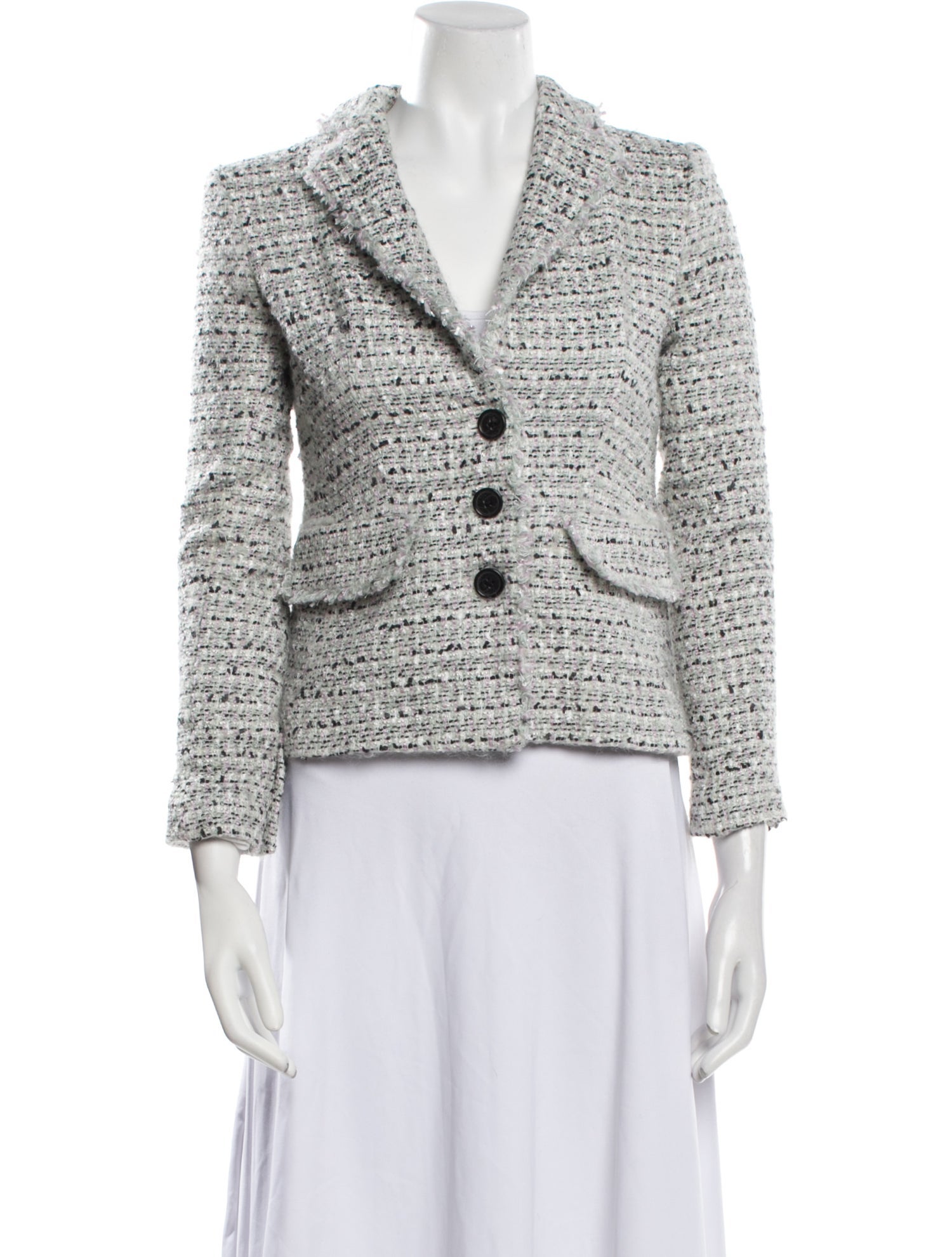 Karl Lagerfeld Tweed Pattern Blazer