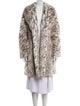 Karl Lagerfeld Faux Fur Animal Print Faux Fur Coat
