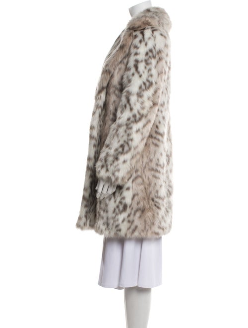Karl Lagerfeld Faux Fur Animal Print Faux Fur Coat