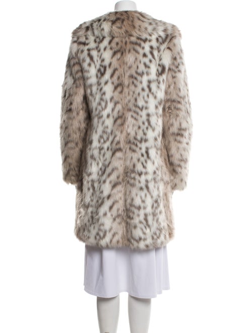 Karl Lagerfeld Faux Fur Animal Print Faux Fur Coat