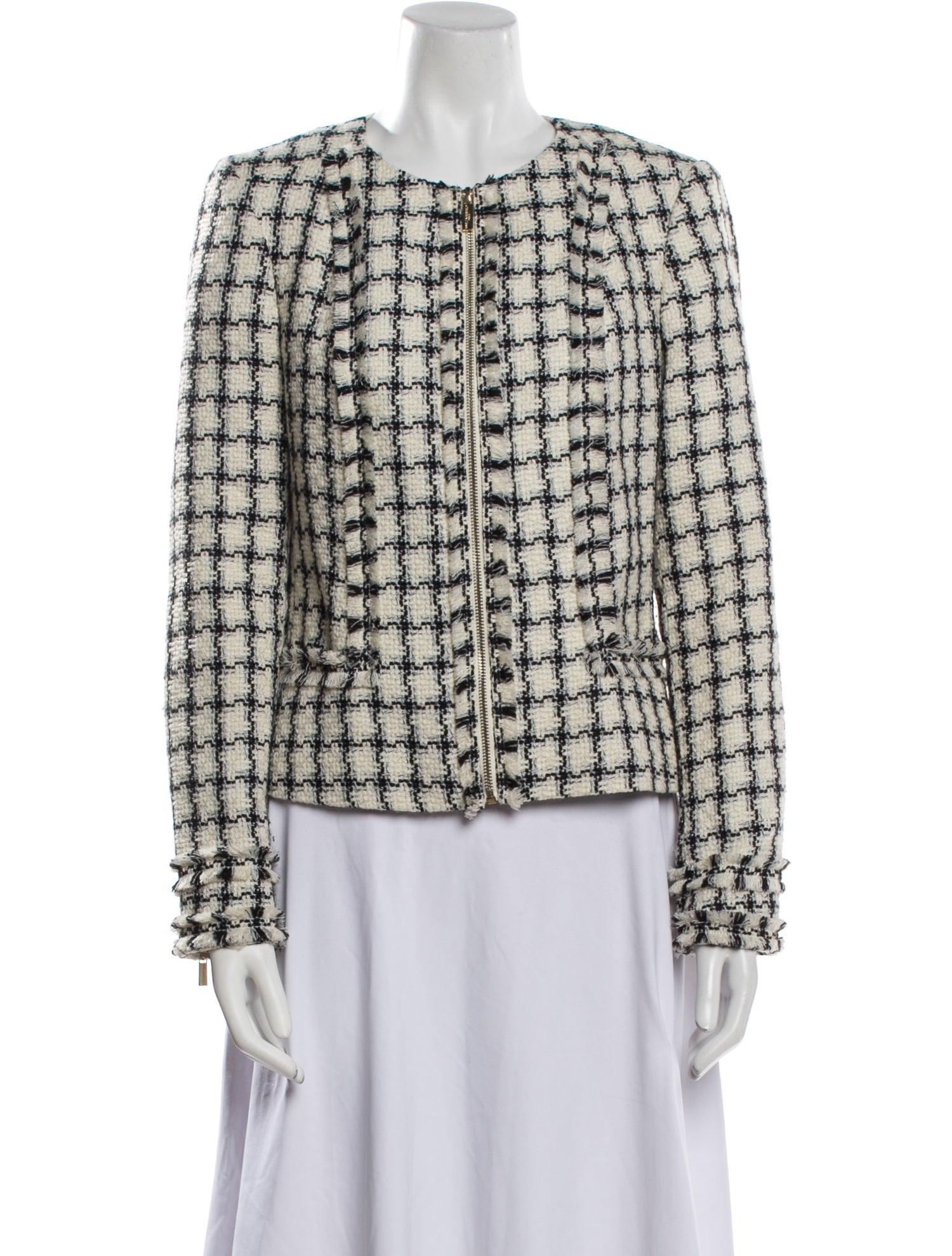 Karl Lagerfeld Tweed Pattern Evening Jacket