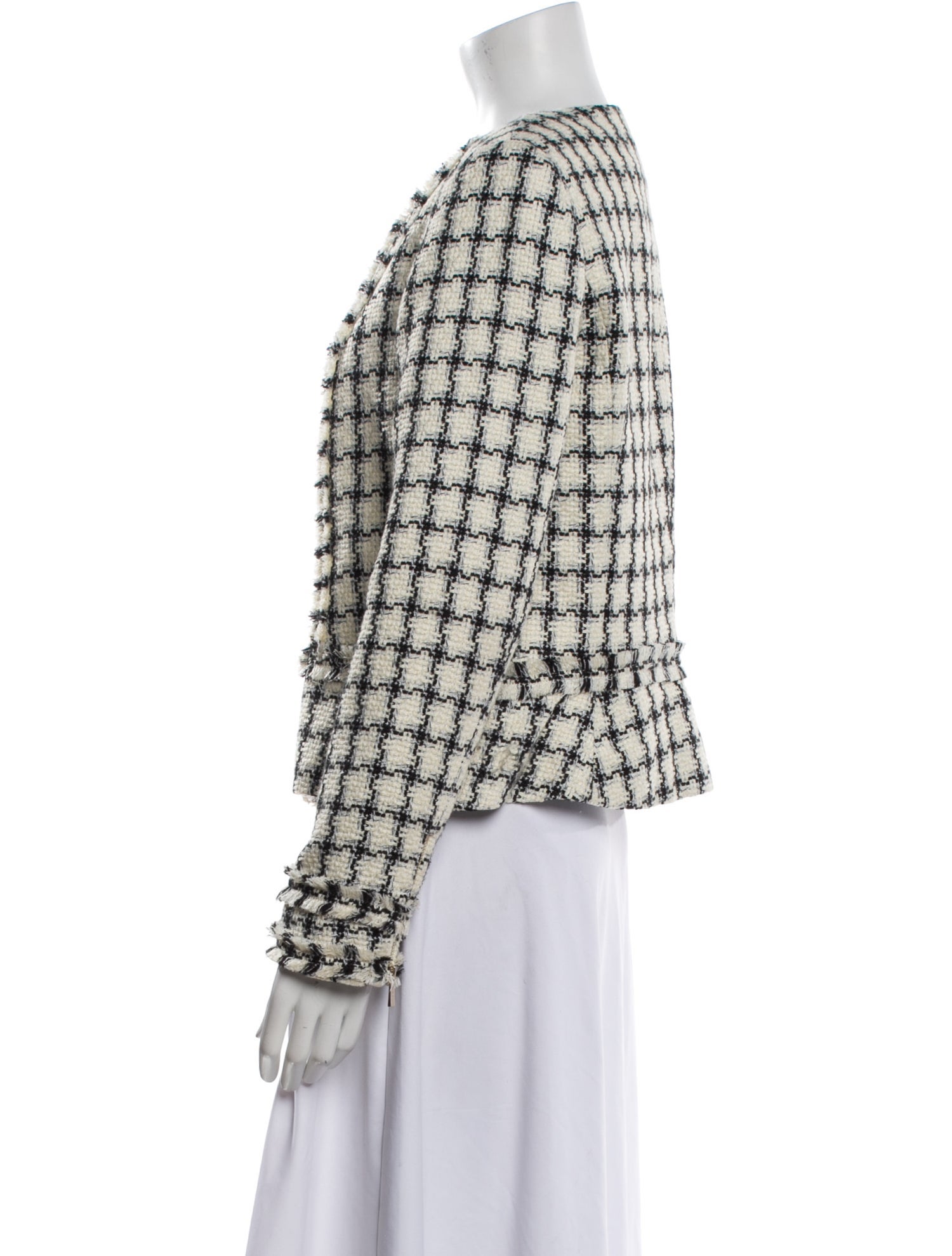 Karl Lagerfeld Tweed Pattern Evening Jacket