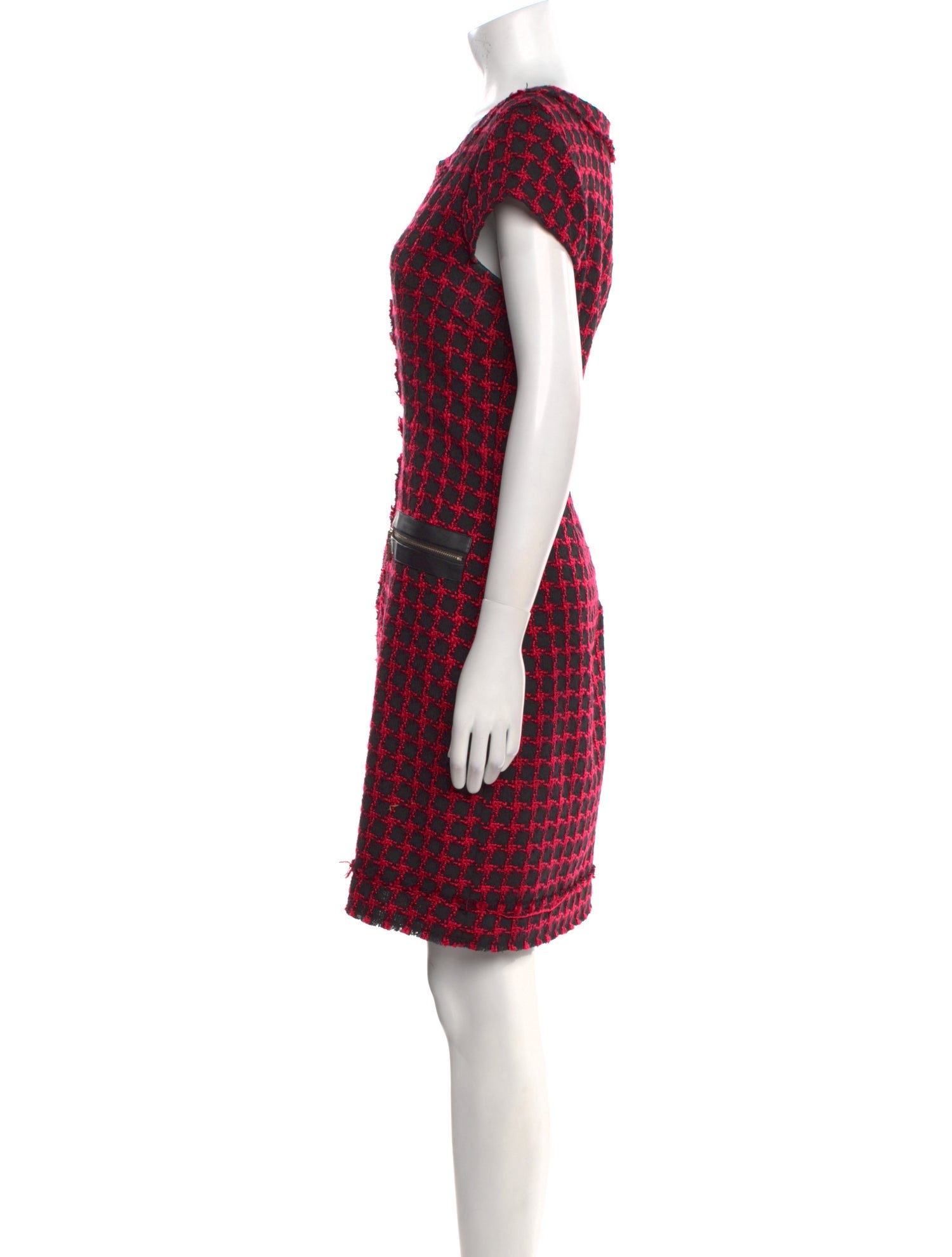 Karl Lagerfeld Plaid Print Knee-Length Dress
