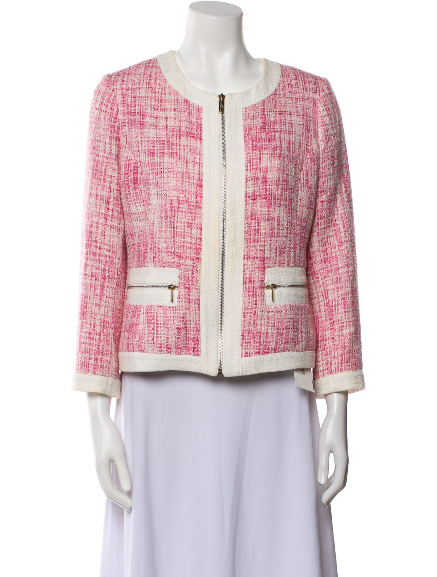 Karl Lagerfeld Tweed Tweed Pattern Evening Jacket