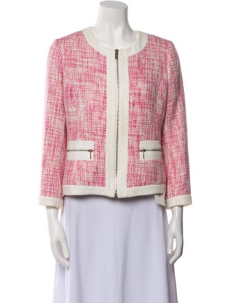 Karl Lagerfeld Tweed Tweed Pattern Evening Jacket