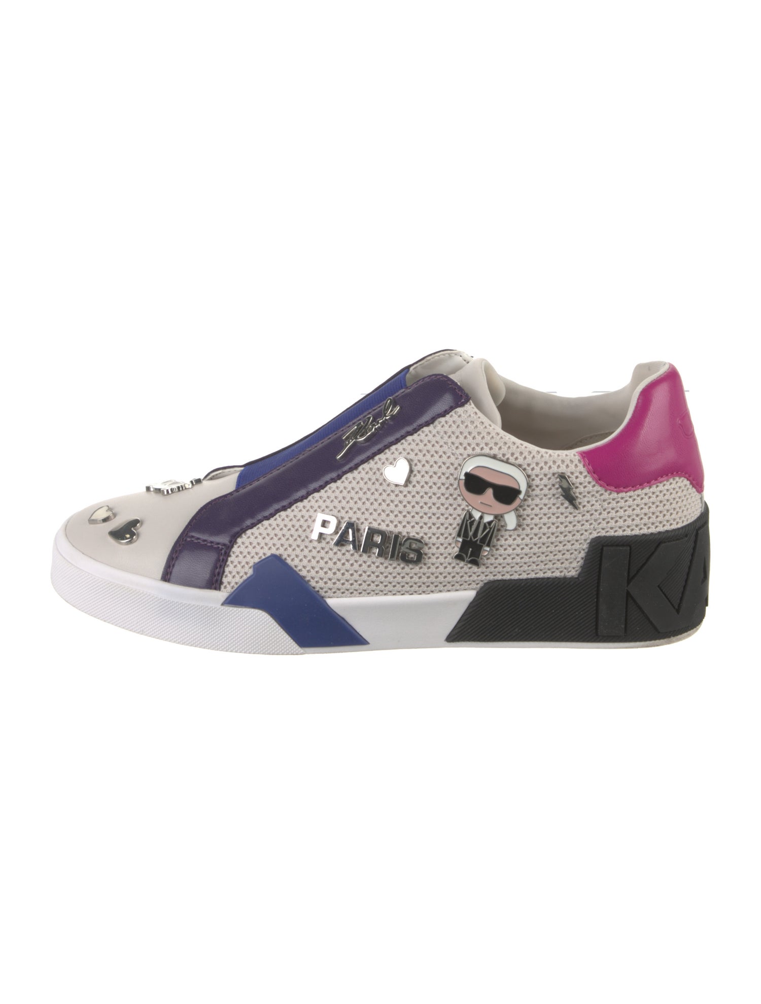 Karl Lagerfeld Leather Printed Sneakers