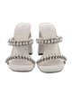 Karl Lagerfeld Leather Animal Print Slides