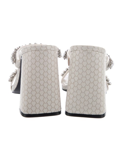 Karl Lagerfeld Leather Animal Print Slides