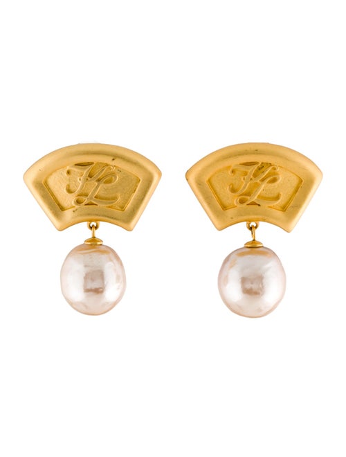 Karl Lagerfeld Faux Pearl Drop Earrings