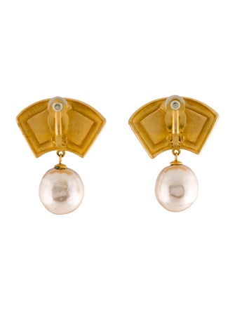 Karl Lagerfeld Faux Pearl Drop Earrings