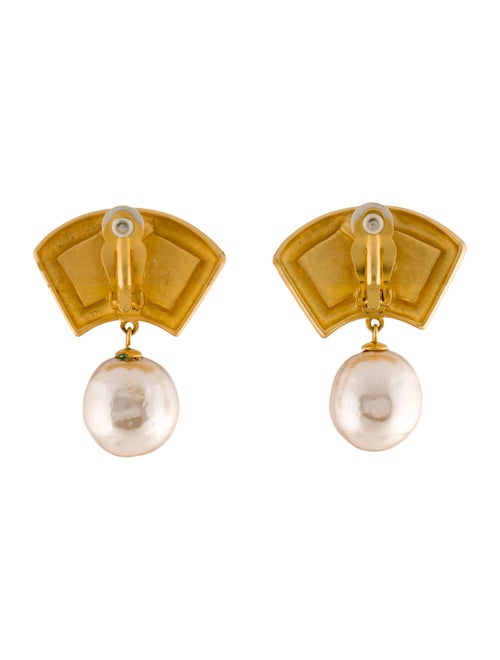 Karl Lagerfeld Faux Pearl Drop Earrings