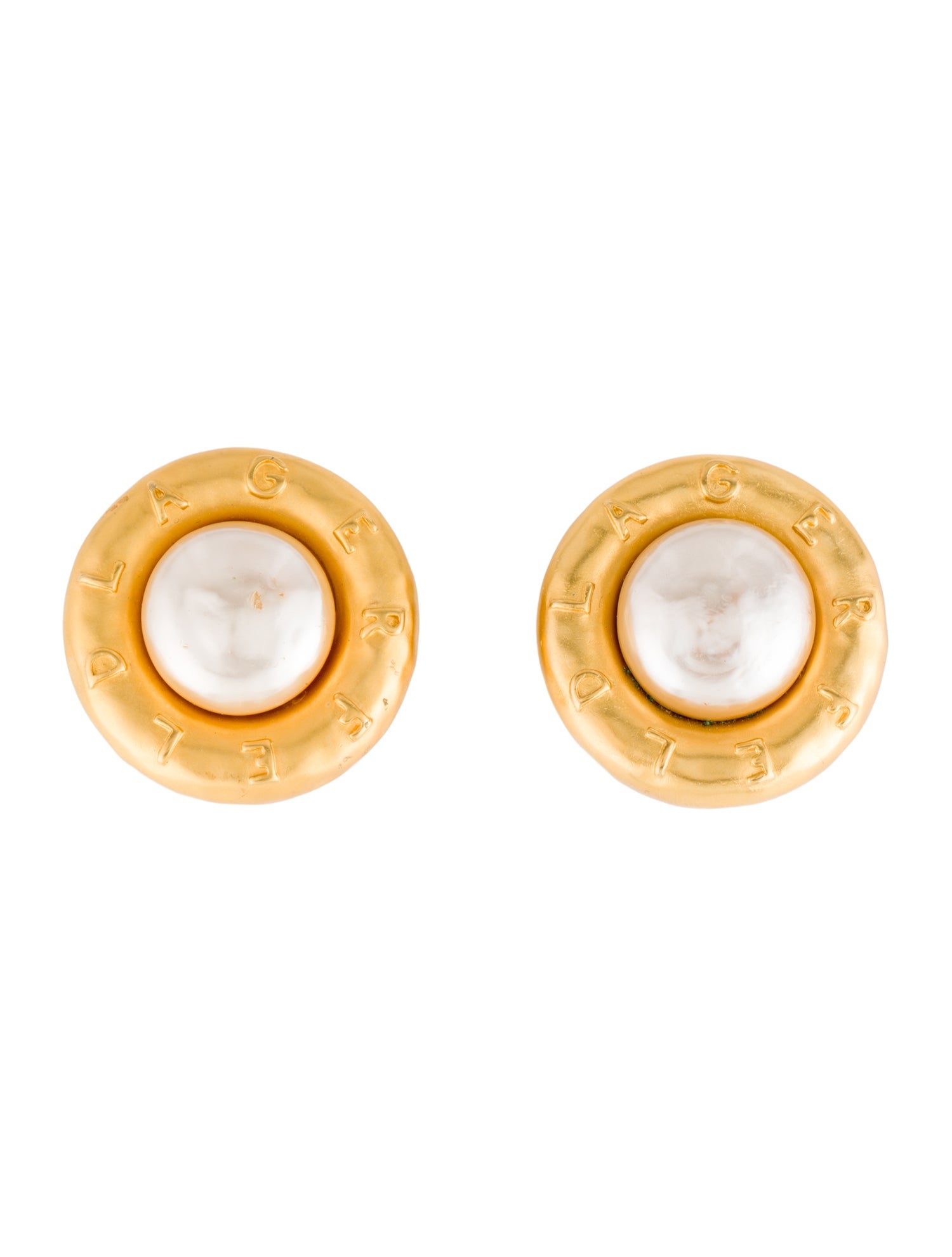 Karl Lagerfeld Faux Pearl Clip-On Earrings