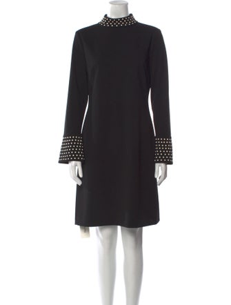 Karl Lagerfeld Mock Neck Knee-Length Dress