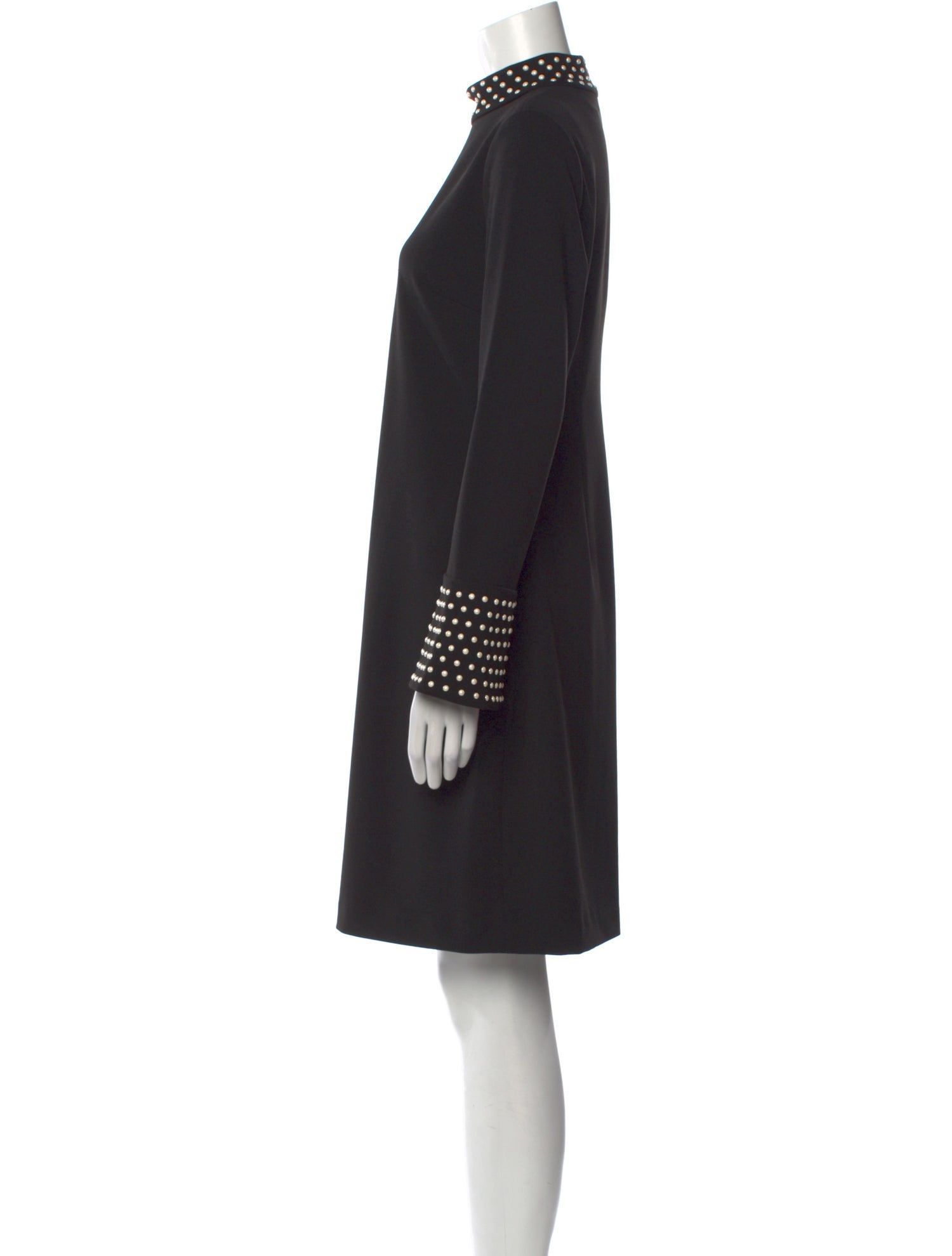 Karl Lagerfeld Mock Neck Knee-Length Dress