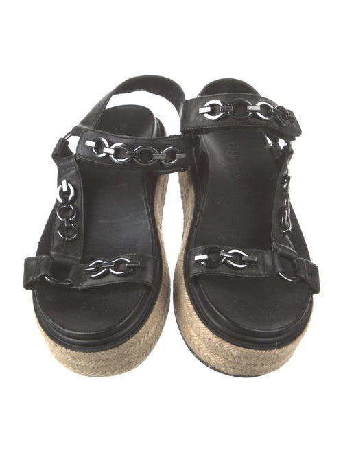 Karl Lagerfeld Leather Chain-Link Accents Espadrilles