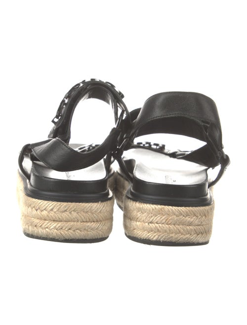 Karl Lagerfeld Leather Chain-Link Accents Espadrilles