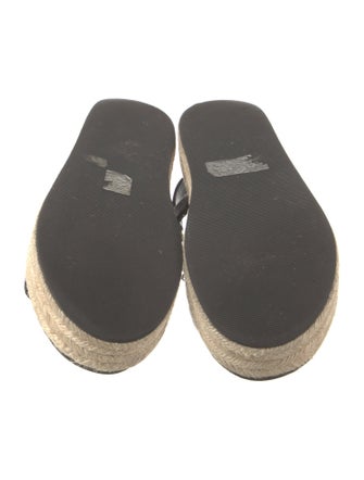 Karl Lagerfeld Leather Chain-Link Accents Espadrilles