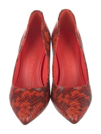 Karl Lagerfeld Snakeskin Animal Print Pumps