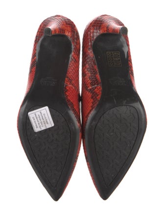 Karl Lagerfeld Snakeskin Animal Print Pumps