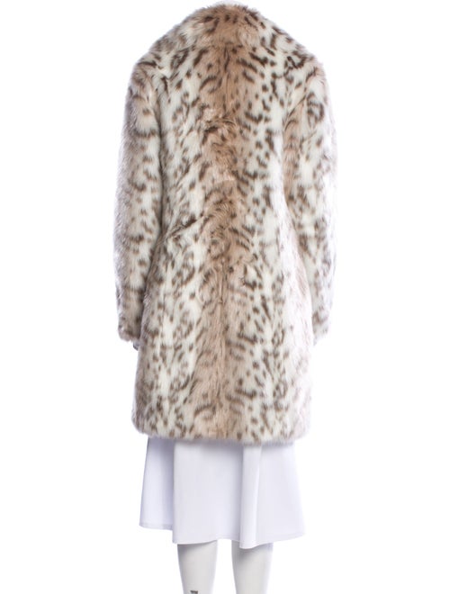 Karl Lagerfeld Faux Fur Animal Print Faux Fur Coat